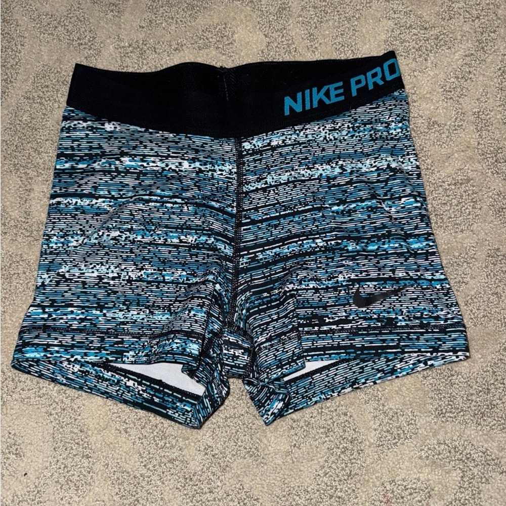 Nike Pro Blue Patterned Shorts